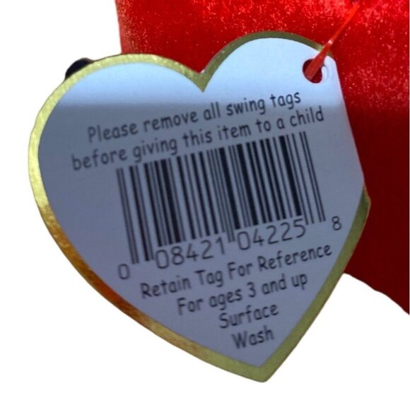 Ty Beanie Baby Mac The Cardinal Plush Toy Red & Black Collectible Soft Stuffed A - Picture 8 of 10